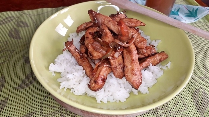 foto pollo agridulce picante