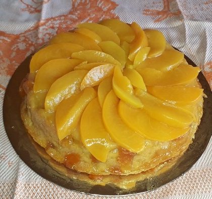 foto torta de melocoton