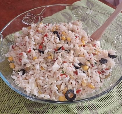 foto ensalada fría de arroz
