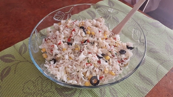 foto ensalada fría de arroz