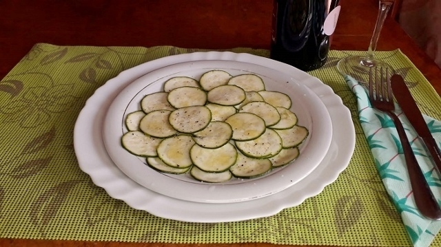carpaccio de calabacín