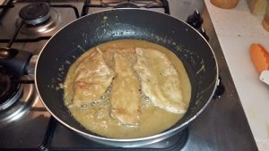 pollo con salsa de mostaza y miel
