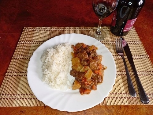 estofado casero de carne