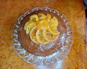 torta de chocolate y naranja