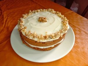 torta de zanahoria y nueces