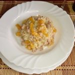 risotto de calabaza y salchicha
