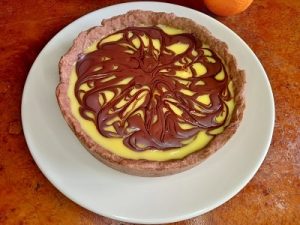 tarta de naranja y chocolate