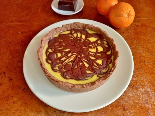 tarta de naranja y chocolate