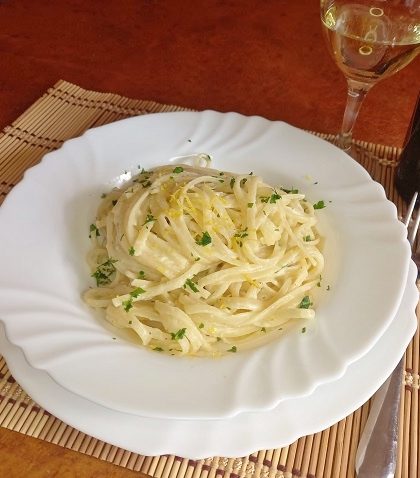 fetuccini al limón