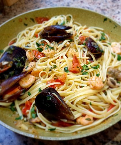 Fettuccini a la marinera caseros